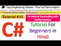C Tutorial 15 - Method Overloading in C Sharp
