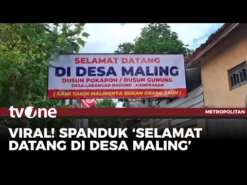 Viral Spanduk 'Selamat Datang di Desa Maling' Pamekasan