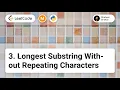 3 Longest Substring Without Repeating Characters LeetCode Medium Python Solution Two Pointers