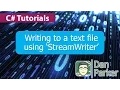 C Tutorials Writing to a text file using StreamWriter
