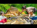 Download Lagu Shocking Fish Pond Harvest | Huge Catch to Sell at Market \u0026 Grill for My Daughter