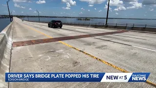 Drivers report costly damage from Lee County s Edison Bridge repair plate bump