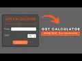 How to Make a GST CALCULATOR Using Html css and Javascript