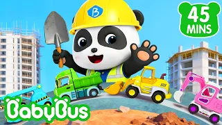 Máquinas Pesadas | Escavadeira, Guindast e Caminhão | Carro Desenho | Músicas Infantis | BabyBus