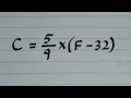 Make F the subject of formula C F-32