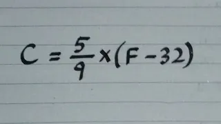Make F the subject of formula C F-32