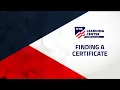 NFHSLearn - Finding A Certificate