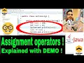 Java programming tutorial for beginners Assignment operators in Java