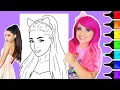 Coloring Ariana Grande Realistic Singer Celebrity Coloring Page Ohuhu Art Markers