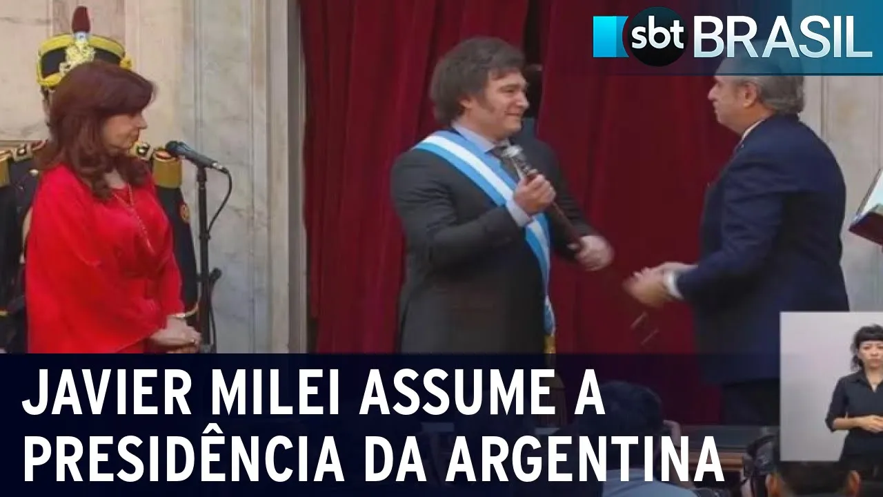 Javier Milei assumiu a presidência neste domingo (10.dez) e toma decisões | SBT Brasil (11/12/23)