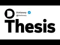 Thesis Synonyms Similar Words