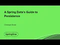 A Spring Data s Guide to Persistence