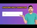 Awesome Input Animation using HTML CSS Agha Mushahid Hussain