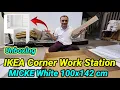 IKEA Corner Work Station MICKE White 100x142 cm UNBOXING