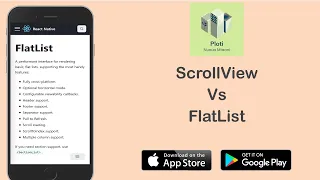Django React Native Ploti App 18 - FlatList Vs ScrollView