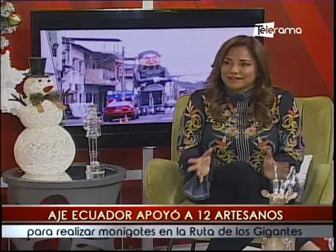 AJE Ecuador apoyó a 12 artesanos para realizar monigotes en la Ruta de los Gigantes