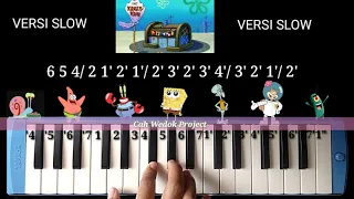 spongebob krusty krab theme song on melodica not angka pianika spongebob krusty krab