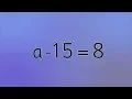 Algebra Solving equations with one unknown - addition FREE RESOURCE