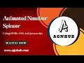 Animated number Spinner Javascript Project