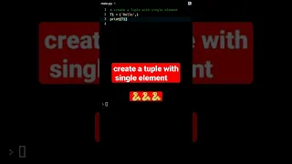 create a tuple with single element python tutorial
