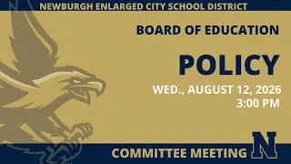 BOE Policy Committee Meeting - August 12 2026