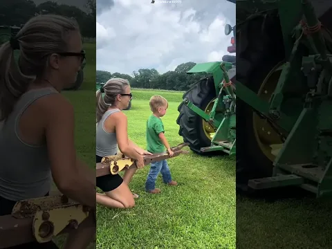This Little Boy LOVES Tractors! 🚜❤️||#shorts