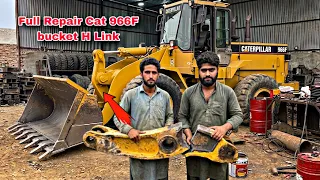 Repairing Heavy Broken H-Link of CAT 966F Wheel Loader | Masterclass 