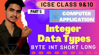 Integer Data types in Java ICSE Class 9 Data Types In Java ICSE Computer Applications