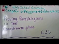 Geometry 6 3b Proving Parallelograms in the Coordinate Plane