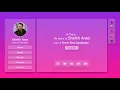 Glassmorphism PORTFOLIO Website Design Using HTML CSS JS - Step By Step