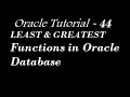 LEAST AND GREATEST Functions in Oracle Database