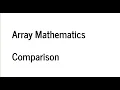Comparison Numpy array Comparison