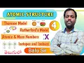 Atomic Structure Part-4 Atomic Models Atomic Number and Mass Numbers Isotopes and Isobars