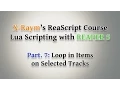Lua Scripting with REAPER 5 - Part 7 Loop in Items on Selected Tracks