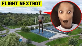 Drone Catches FLIGHT REACTS NEXTBOT IN REAL LIFE!