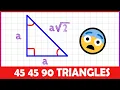 45-45-90 Right Triangles 2-MINUTE MATH