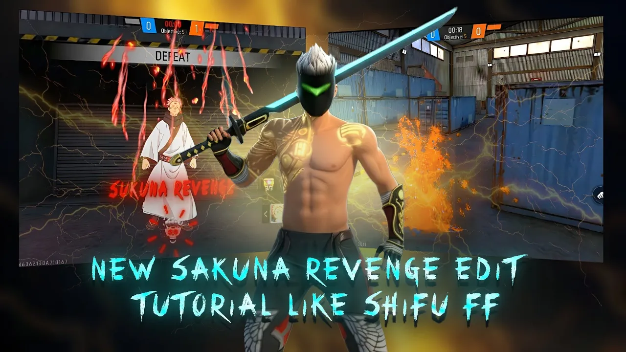SUKUNA REVENGE 😱 VIRAL VIDEO EDITING TUTORIAL LIKE @shifu_ff  FREE FIRE EDITION TUTORIAL!! #freefire