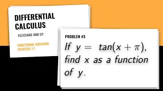 Functional Notation Differential Calculus Problem