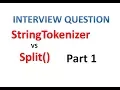 StringTokenizer vs Split in java Part 1 - Hindi