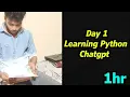 Day 1 python learning learning python using chatgpt tamil