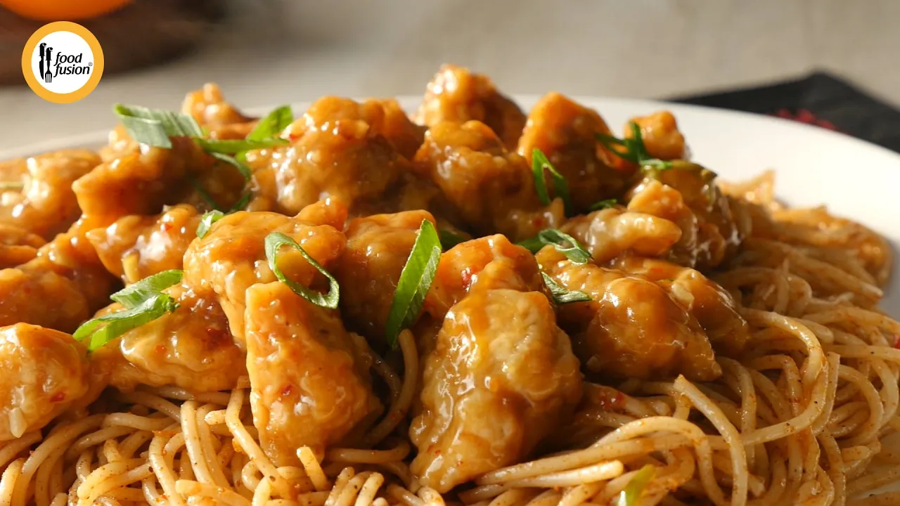 Orange Chicken With Spicy Noodles Recipe By Food Fusion