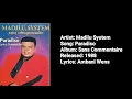 English lyrics Paradiso by Madilu System