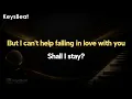 Elvis Presley - Can't Help Falling in Love (Karaoke Piano with Upright Bass)