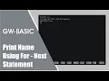 GW-BASIC Lesson 8 Urdu Hindi