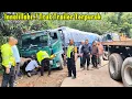 Truk Trailer Terpuruk..!Jalinsum Simirik Lumpuh Antrian Kendaraan Mengular #batujombaterkini
