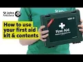 How to Use your First Aid Kit Contents - First Aid Training