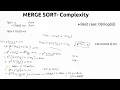 Merge sort and Quick sort-Complexity