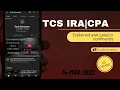 fully explained TCS IRA UNIX 14TH MARCH SOL TCS IRA PRA CPA OPA NQT CODE DORAEMON