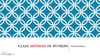 Class Method in Python