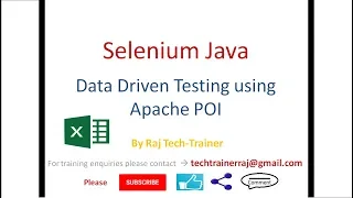 Selenium Java Data Driven Test Case Example using Apache POI Excel Library